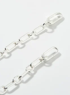 Paperclip-link silver chain