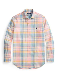 Pastel check linen shirt