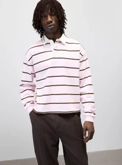 Pastel stripe rugby polo
