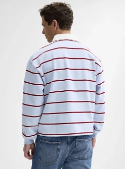Pastel stripe rugby polo