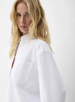 Patch pocket oversized Oxford shirt