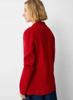 Patch pockets blazer-style cardigan