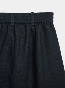 Patch pockets pure linen skort