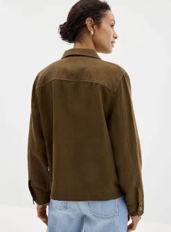 Patch pockets pure linen jacket