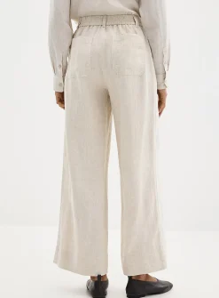 Patch pockets pure linen pant