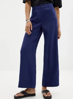 Patch pockets pure linen pant
