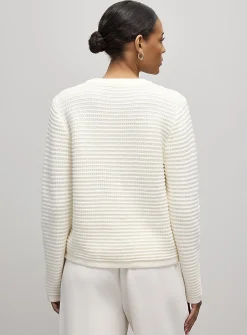 Patch pockets textured cardigan