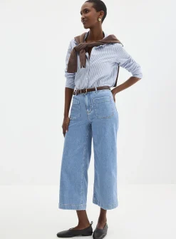Patch-pocket stretch jean