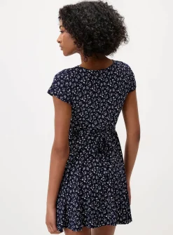Patterned crossover minidress