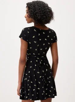 Patterned crossover minidress