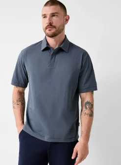 Peachskin jersey golf polo