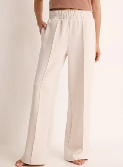 Peachskin-feel straight-leg lounge pant