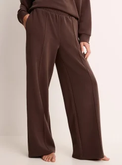 Peachskin-feel straight-leg lounge pant