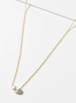 Pearl charm necklace