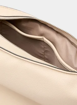 Pebbled half-moon bag