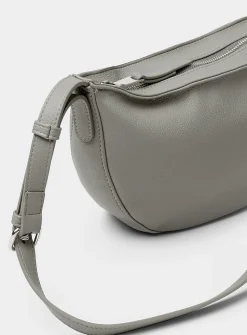 Pebbled half-moon bag