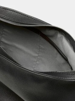 Pebbled half-moon bag