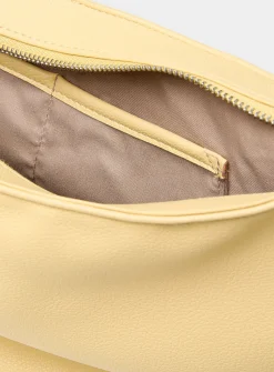Pebbled half-moon bag