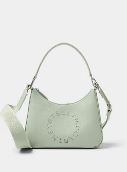 Perforated logo mint shoulder bag