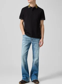 Piece Number permanent pleating bootcut jean