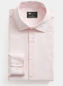 Pink-stripe Oxford shirt