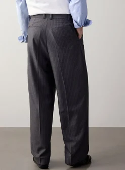 Pinstripe pleated pant