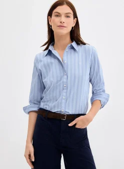Pinstriped poplin shirt