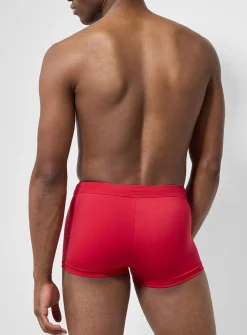 Piped retro fitted swim trunk