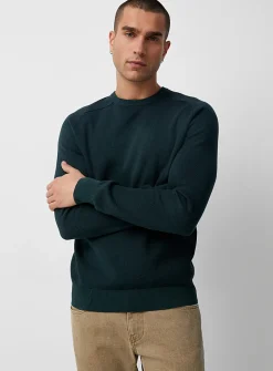 Piqué jacquard sweater