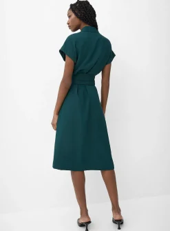Piqué wrap dress