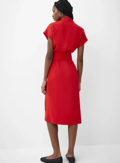 Piqué wrap dress