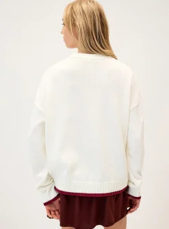 Playful embroidery sweater