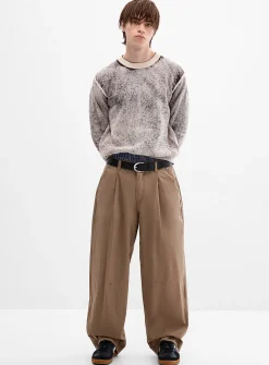 Pleated barrel pant