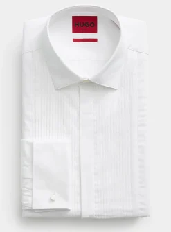 Pleated bib tuxedo shirt