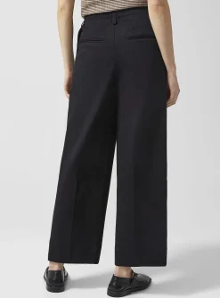 Pleated elastic waistband pant