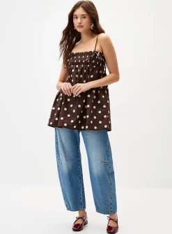 Polka dot babydoll cami