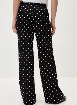 Polka-dotted dress pant