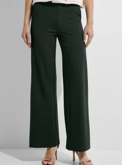 Ponte wide-leg pant