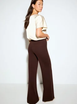 Ponte wide-leg pant