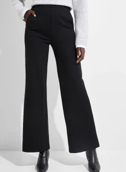 Ponte wide-leg pant