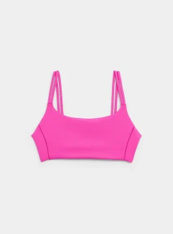 Pool Days D+ teal minimalist bralette
