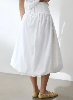 Poplin bubble skirt