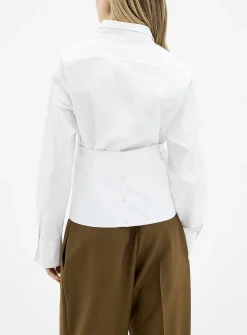 Poplin wrap shirt