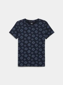 Printed lightweight crew-neck T-shirt