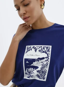 Printed Pima cotton T-shirt