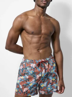Printed stretch swim short