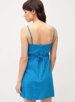 Printed tie-back dress