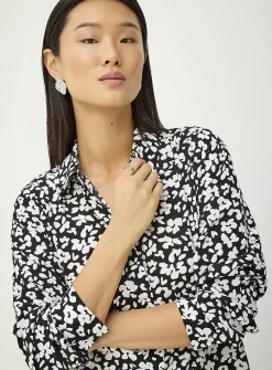 Printed ultra-long shirt