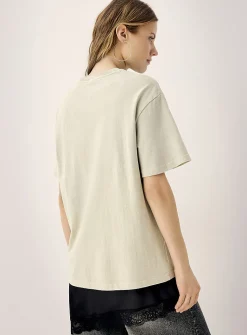 Printed washed T-shirt