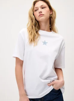 Printed washed T-shirt